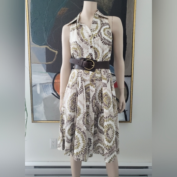 ☀️ Linen-blend Halter Shirtdress - Picture 2 of 14